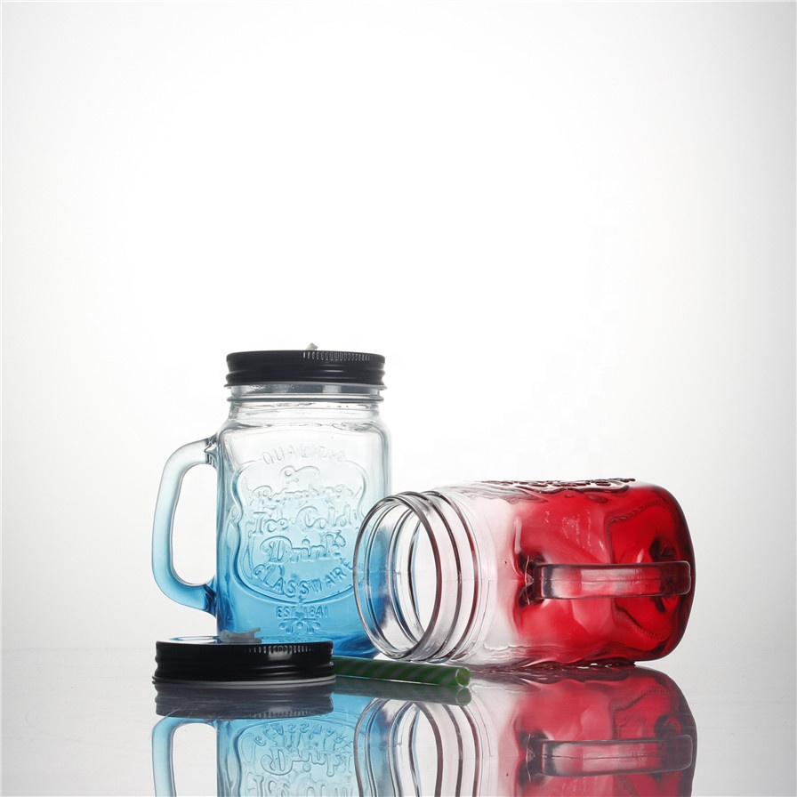 400 ml 450 ml 480 ml 500 ml 16 oz color Inventory acrylic drinking glass custom embossed juice glass water mason jars