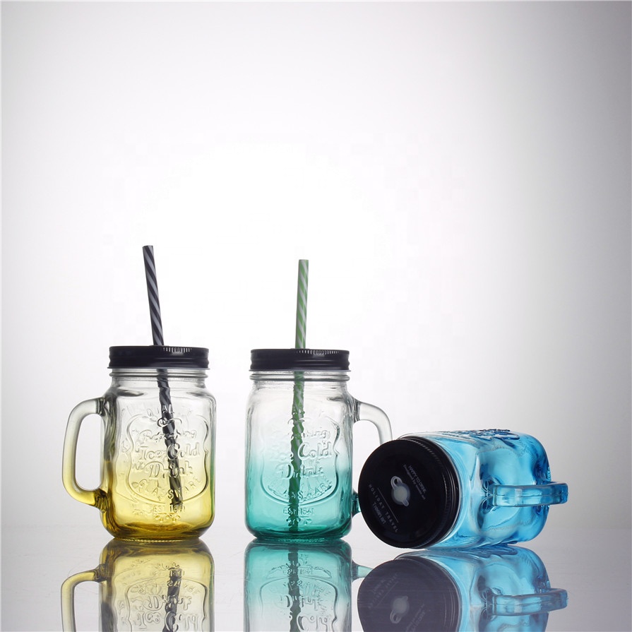 400 ml 450 ml 480 ml 500 ml 16 oz color Inventory acrylic drinking glass custom embossed juice glass water mason jars