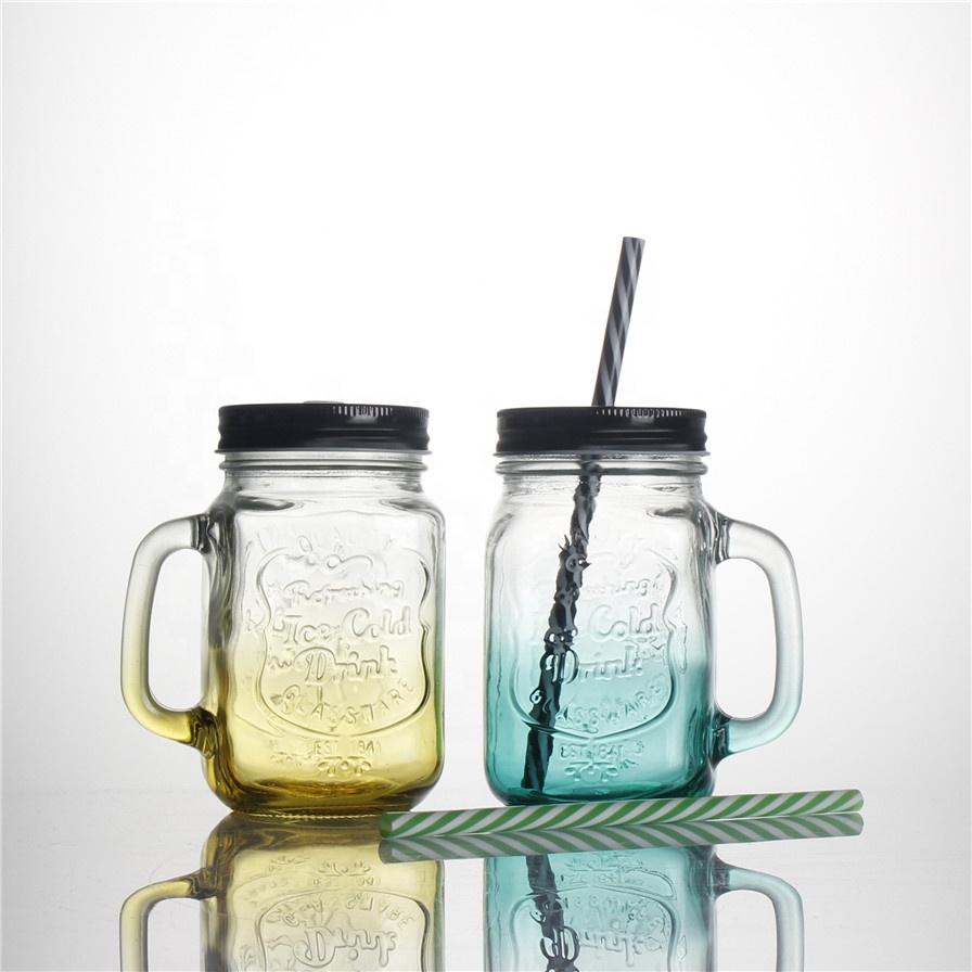 400 ml 450 ml 480 ml 500 ml 16 oz color Inventory acrylic drinking glass custom embossed juice glass water mason jars