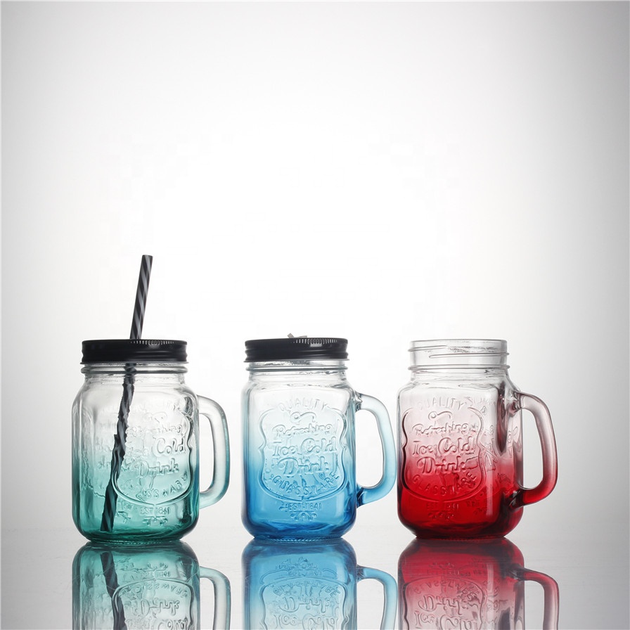 400 ml 450 ml 480 ml 500 ml 16 oz color Inventory acrylic drinking glass custom embossed juice glass water mason jars