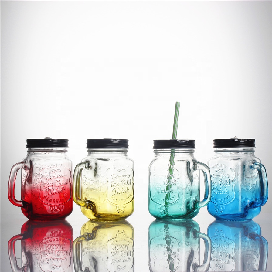 400 ml 450 ml 480 ml 500 ml 16 oz color Inventory acrylic drinking glass custom embossed juice glass water mason jars