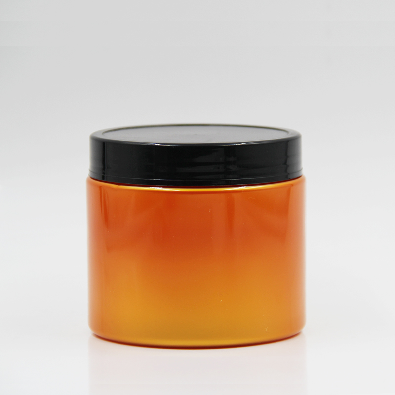 400g empty PET Orange cream jar cosmetic packaging container Skin Care Cream conditioner plastic jar