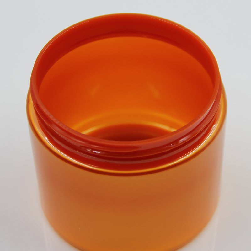 400g empty PET Orange cream jar cosmetic packaging container Skin Care Cream conditioner plastic jar