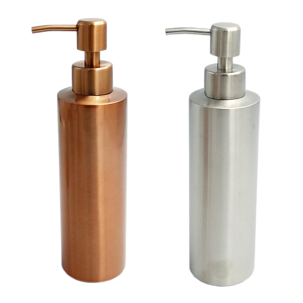 400ml/300ml/250ml/200ml/150ml luxury rust resistant stainless steel skin care refil push cosmetic cream soap pump lotion bottle
