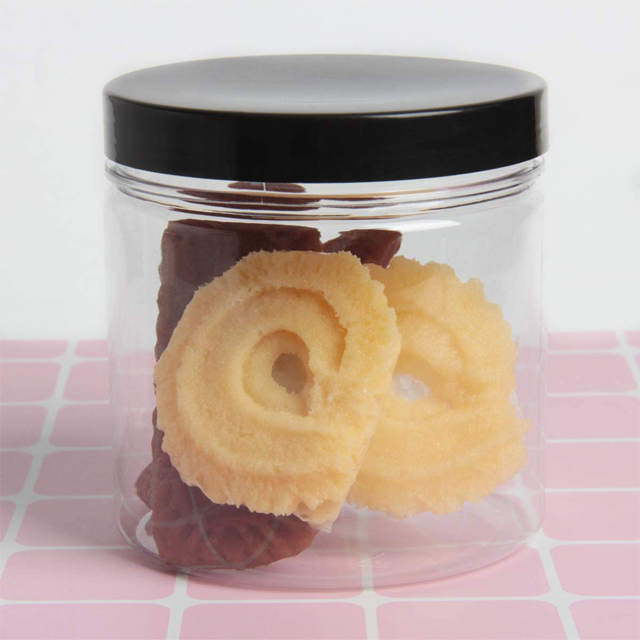400ml BPA Free PET Material Straight Wall Plastic Empty Jar for Dry Fruit Nuts Craft Tacks