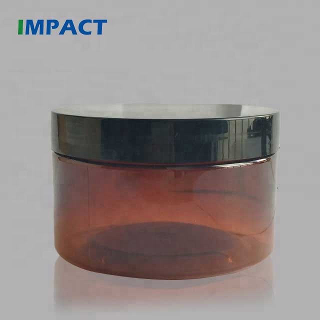 400ml Brown Cosmetic Packaging Container PET Plastic Jar