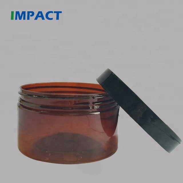 400ml Brown Cosmetic Packaging Container PET Plastic Jar