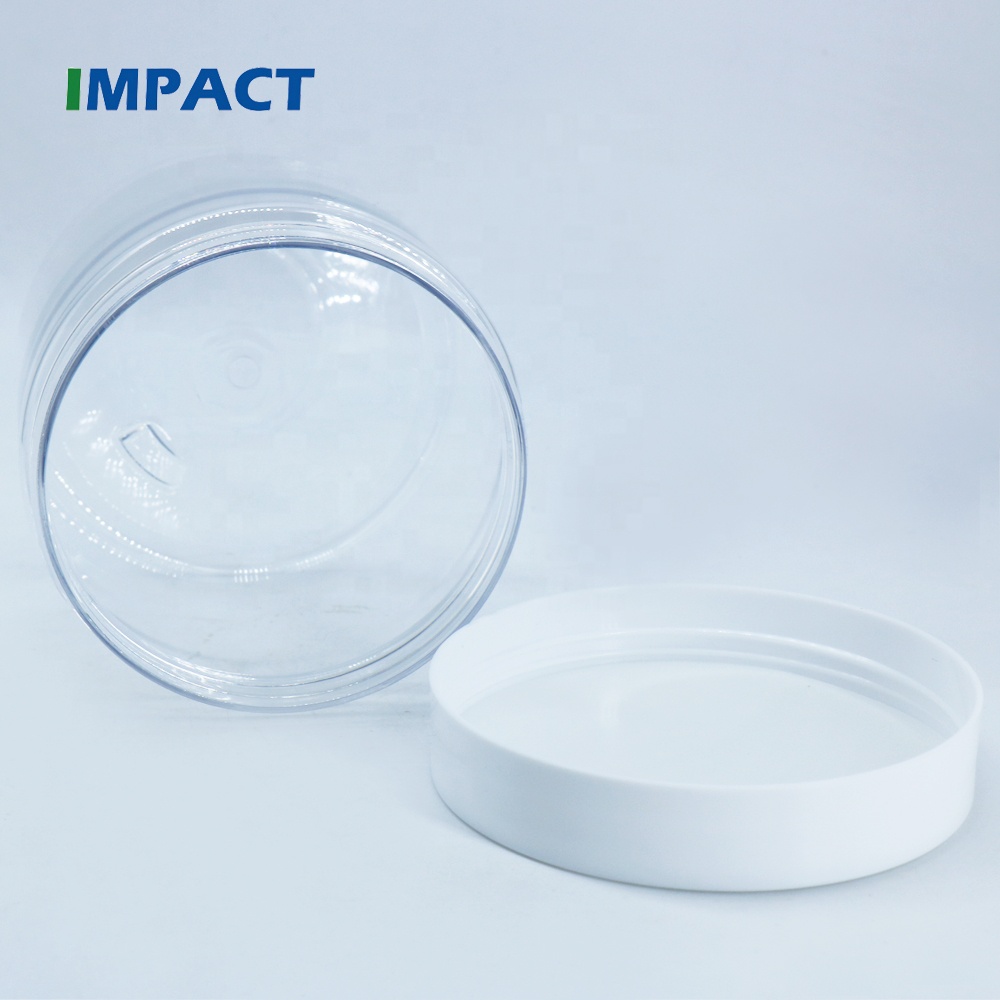 400ml Transparent PET Plastic Jar with White Cap