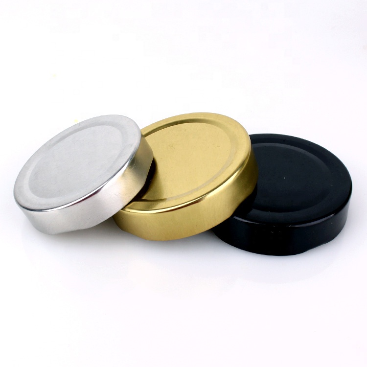 400ml clear round glass jar with screw metal lid for honey