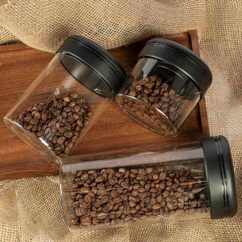 400ml high quality Small Glass Jars Kitchen Canister Set glass jars food With Lid