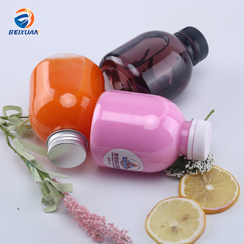 400ml plastic Creative cute shape Fruit and vegetable juice cold brew tea beverage bottle