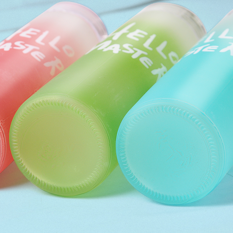 400ml portable water bottle logo painted colorfull water cup with lid
