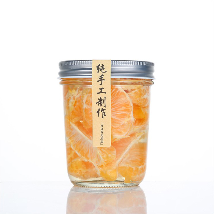 400ml round food storage wholesales wide mouth homemade mason glass  jar with plastic cap