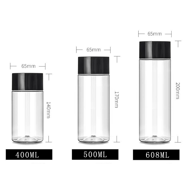 400ml wholesale empty pet food plastic storage jar