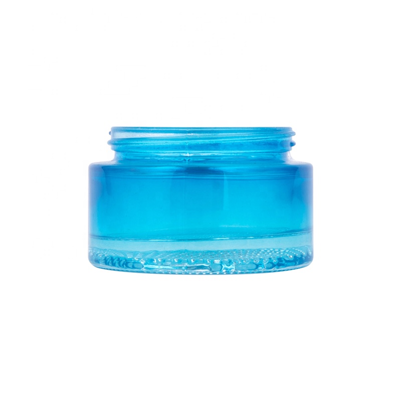 40g Blue Color Cream Jar China Glass Cosmetic Jar High Quality Cosmetic Packaging