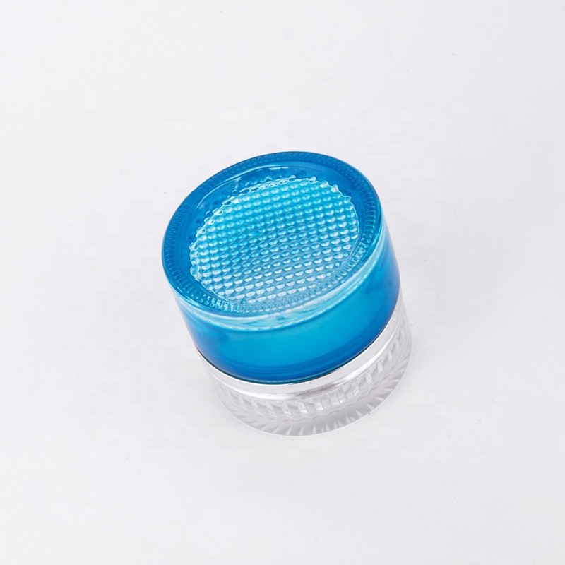 40g Blue Color Cream Jar China Glass Cosmetic Jar High Quality Cosmetic Packaging