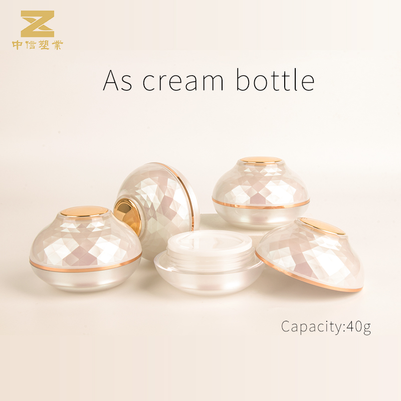 40g Luxury Diamond Empty Cosmetic Container Face Cream Package PS Jar