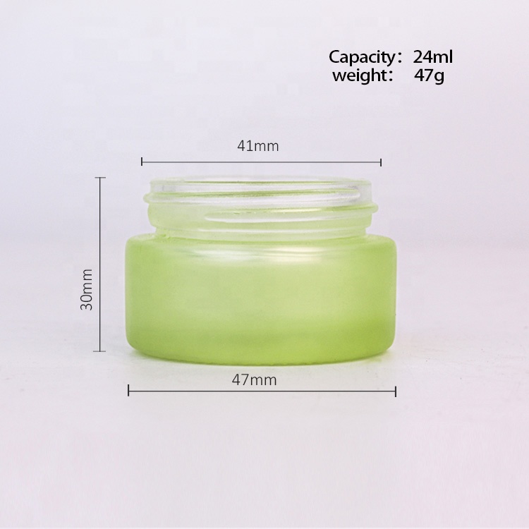 40g luxury empty cosmetic containers bamboo lid glass cream jars