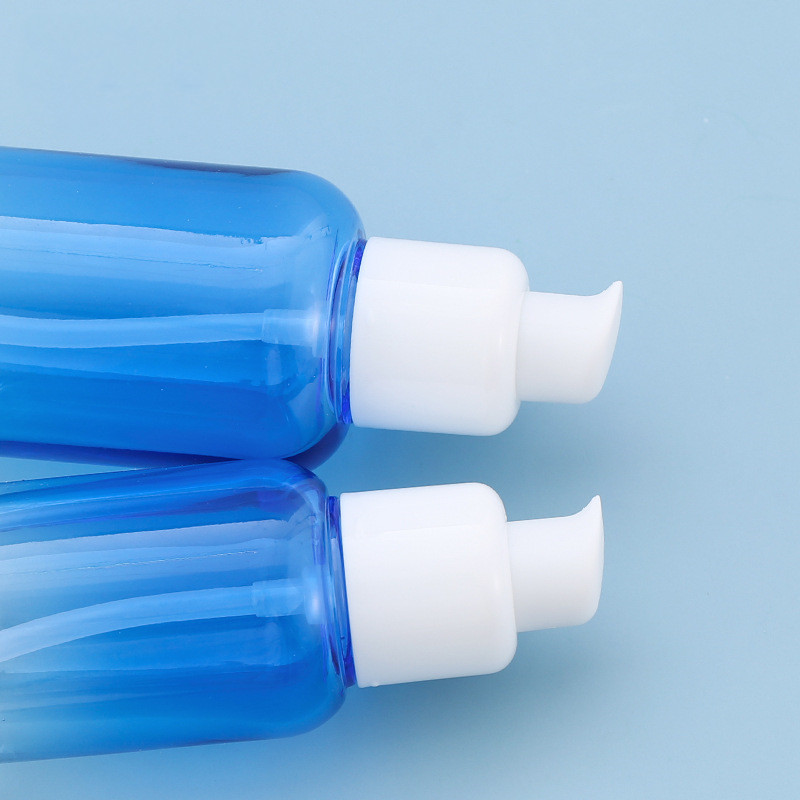 40ml 100ml 120ml Skin personal set packing blue unique empty lotion glass bottle and 30g 50g cosmetic cream jar set