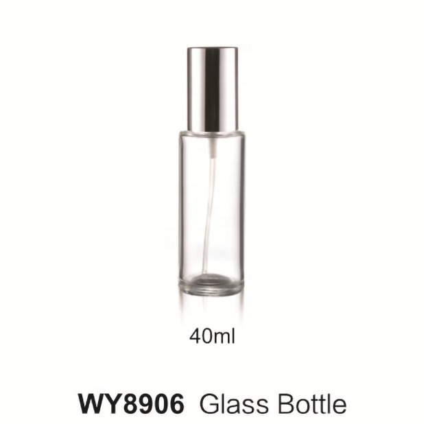 40ml 100ml 120ml cosmetic glass lotion bottle with aluminium pump cap for body