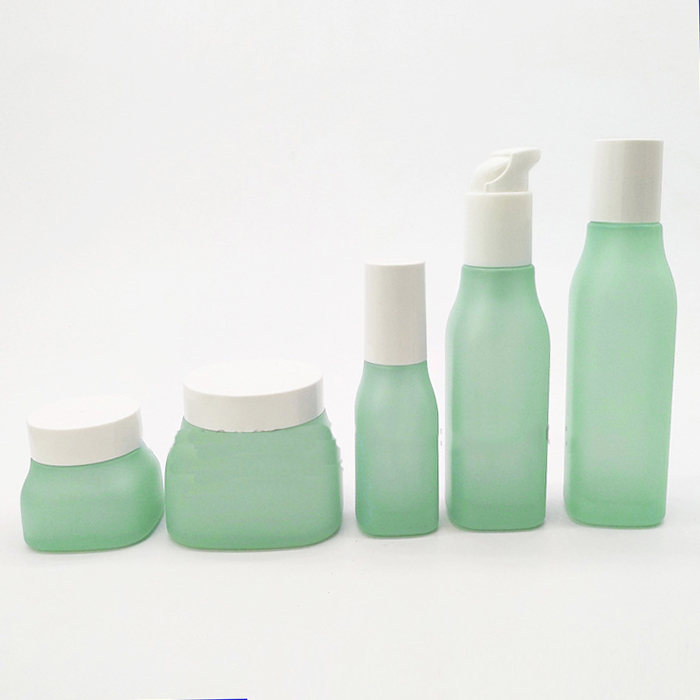 40ml 100ml 120ml facial oil packaging custom square glass serum bottle for body lotion