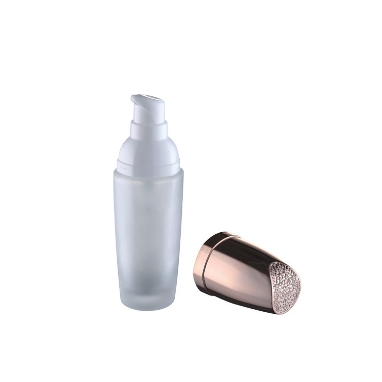 40ml 100ml 120ml unique shaped tequila clear cosmetic liquid glass bottle with pink UVplastic cap 60g glass jar