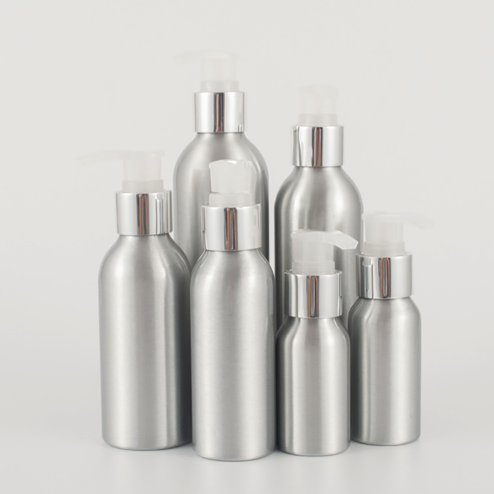 40ml 50ml 100ml 120ml 150ml 250ml cosmetic packaging aluminum bottle pump for lotion/serum wholesale