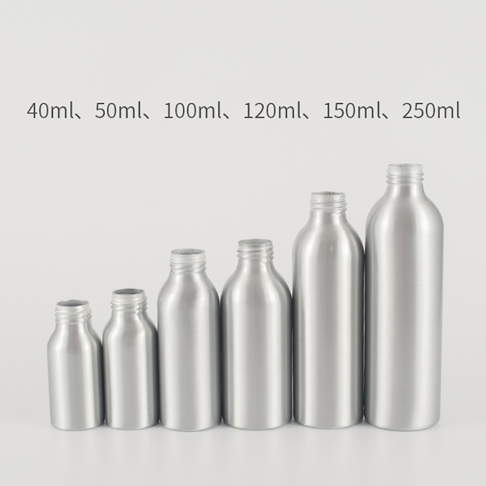 40ml 50ml 100ml 120ml 150ml 250ml cosmetic packaging aluminum bottle pump for lotion/serum wholesale
