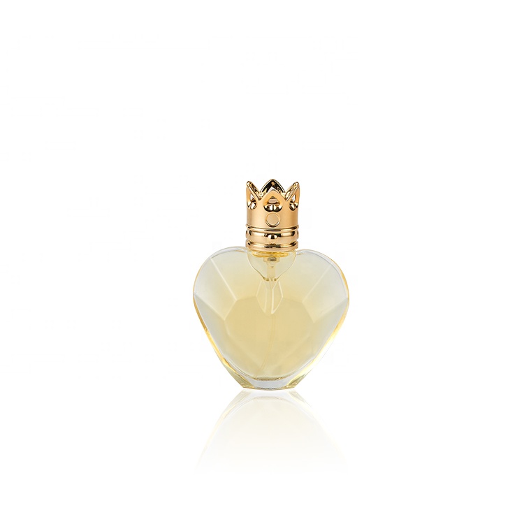 40ml 60ml Empty Glass Pink Heart Shaped Perfume Bottle