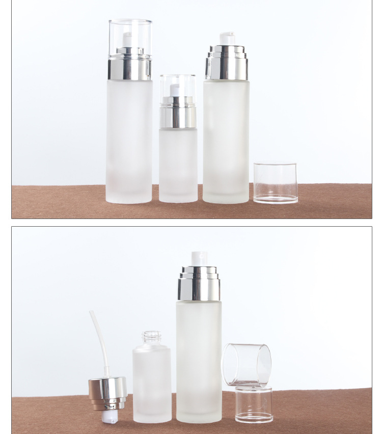 40ml 80ml 100ml 120ml 30g 50g new design frosted glass cream jar cosmetic bottle