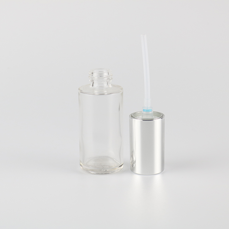 40ml Clear Glass Empty Cosmetic Lotion Bottles with Pump