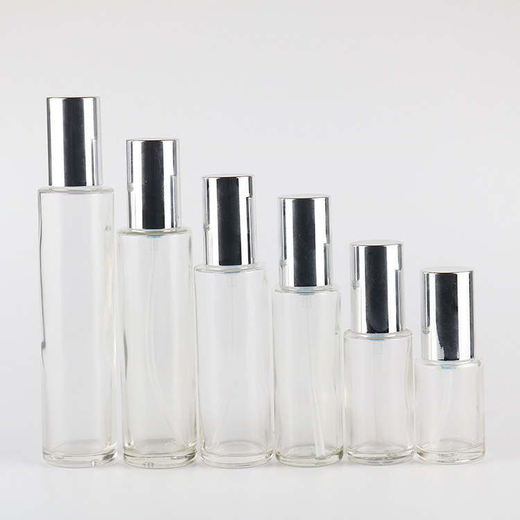 40ml Clear Glass Empty Cosmetic Lotion Bottles with Pump