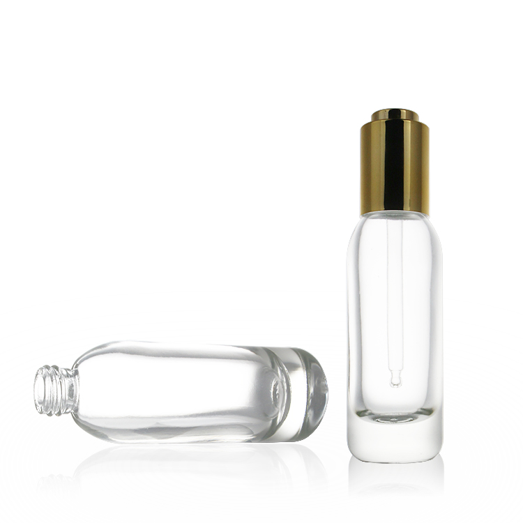 40ml Clear Glass Thick Dropper Bottle