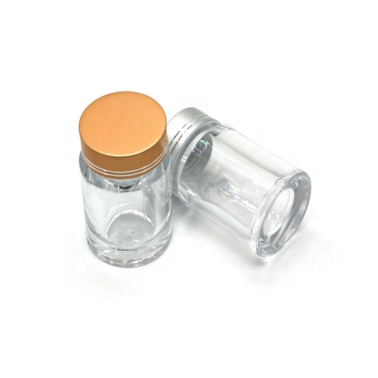 40ml Plastic Acrylic Capsule Bottle Food Grade With Aluminum Cap Add Liner In Stock