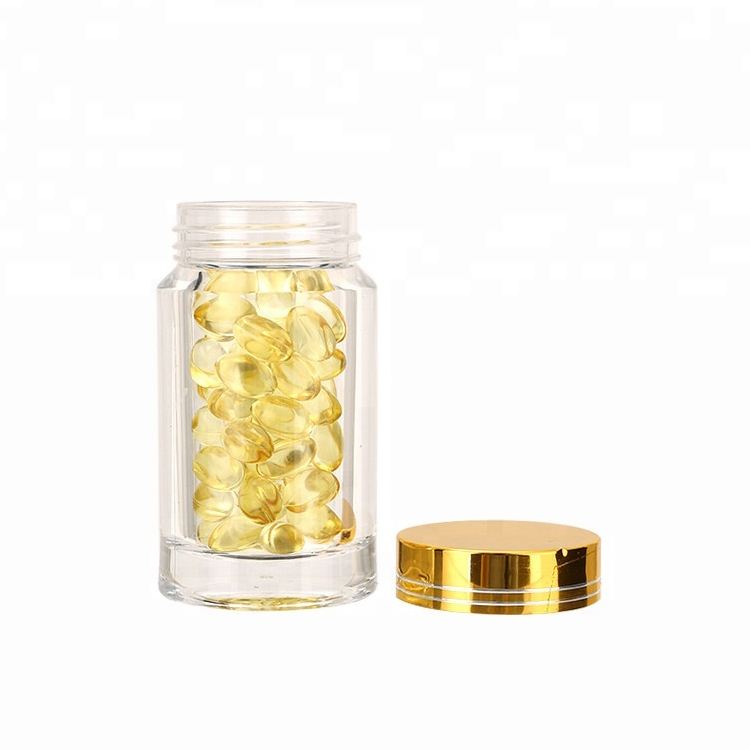 40ml Plastic Acrylic Capsule Bottle Food Grade With Aluminum Cap Add Liner In Stock