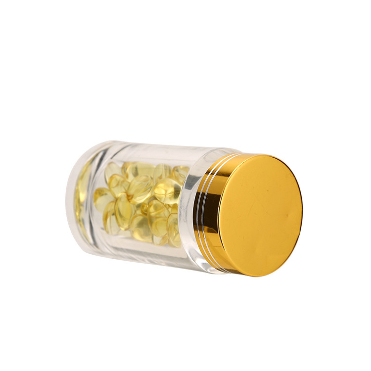 40ml Plastic Acrylic Capsule Bottle Food Grade With Aluminum Cap Add Liner In Stock