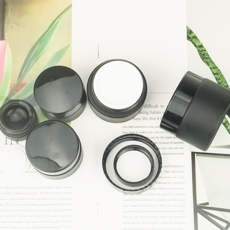 40ml Round Frosted Black Cream Jar Wholesale