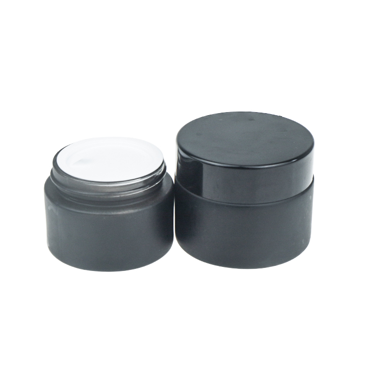 40ml Round Frosted Black Cream Jar Wholesale