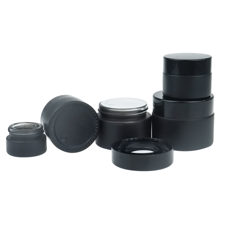 40ml Round Frosted Black Cream Jar Wholesale