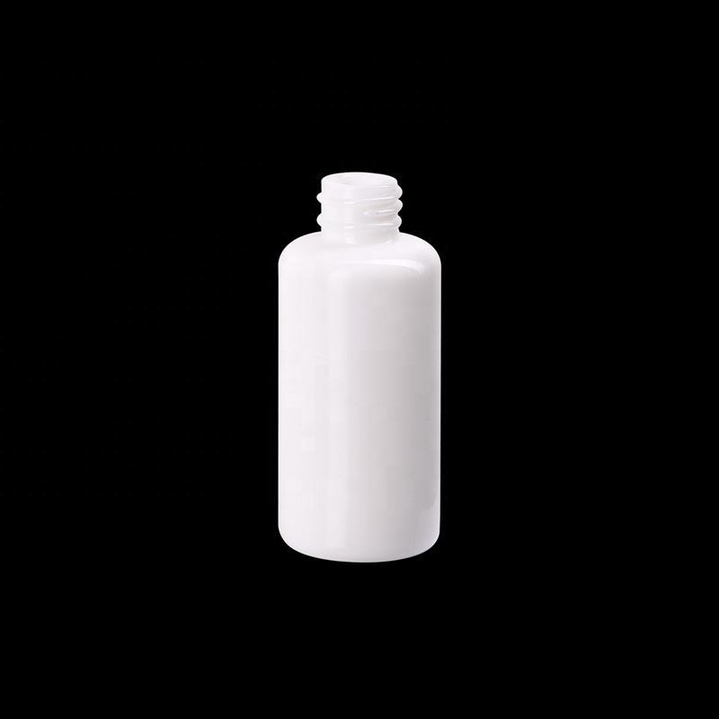40ml opal white glass bottles with 20/410 white plastic lotion pump bottle for body milk