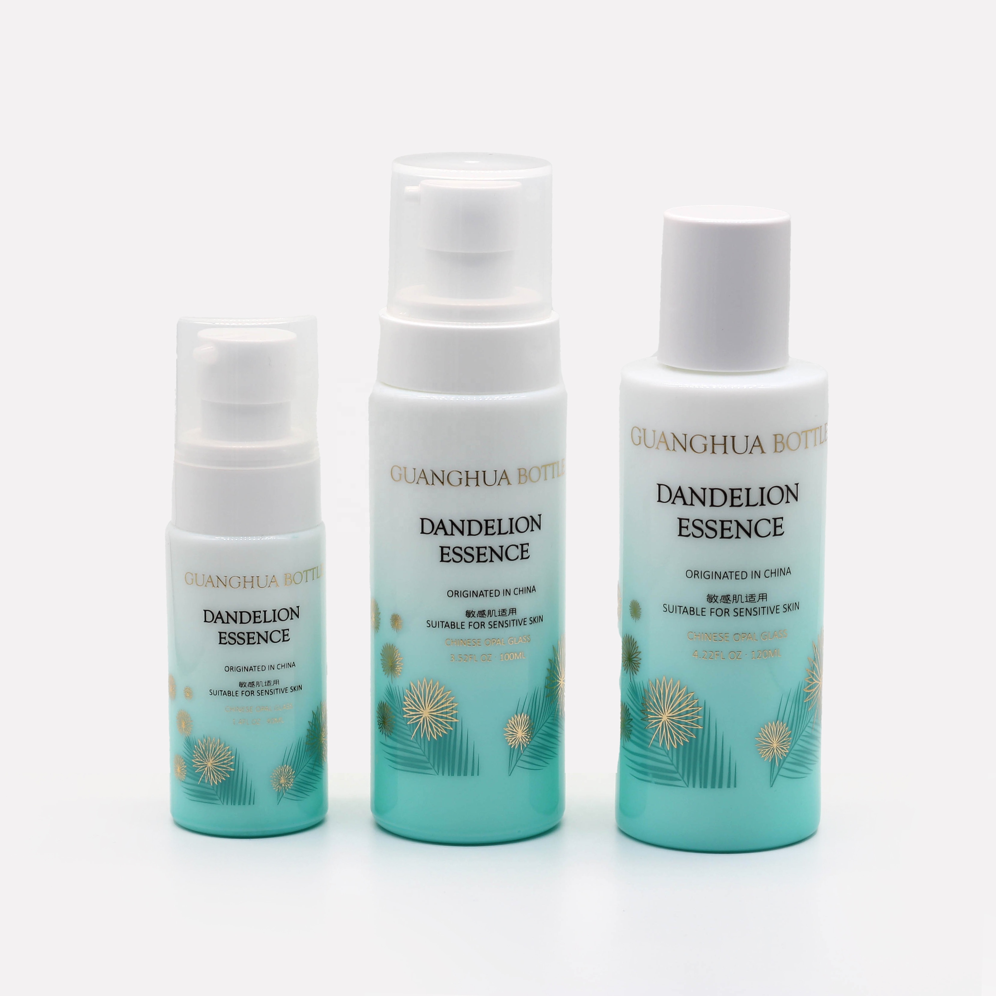 40ml opaque white glass bottle for serum package