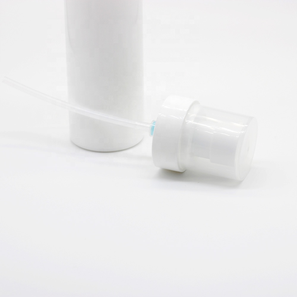 40ml white opal glass lotion bottle with pump