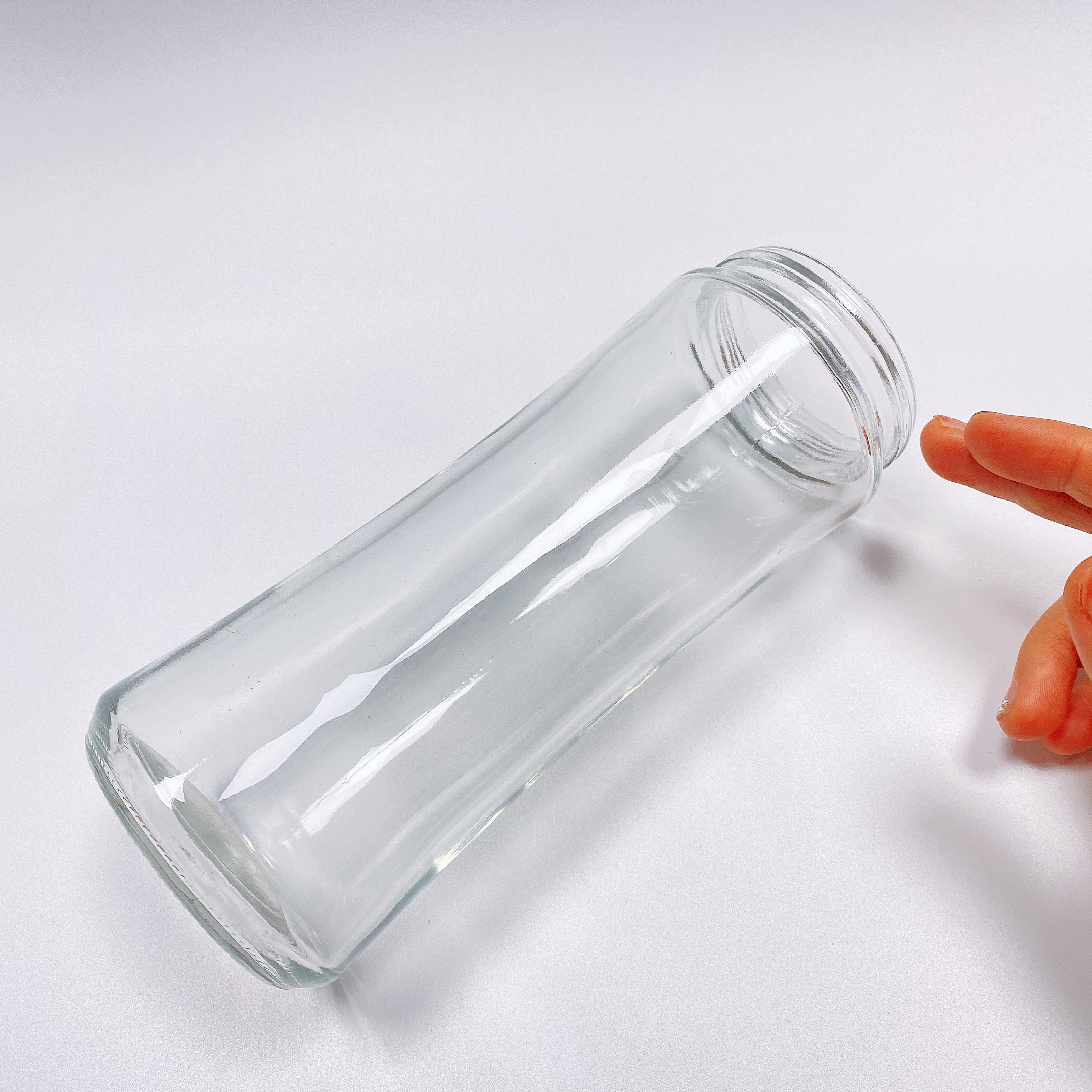 410ml Wholesale Kitchenware Flint Clear storage customize food jar glass manufacturers