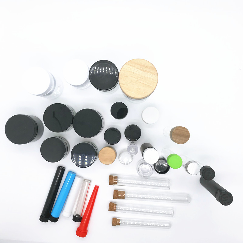 420 CBD 84mm 102mm 120mm  matte white glass joint tube with child resistant lid