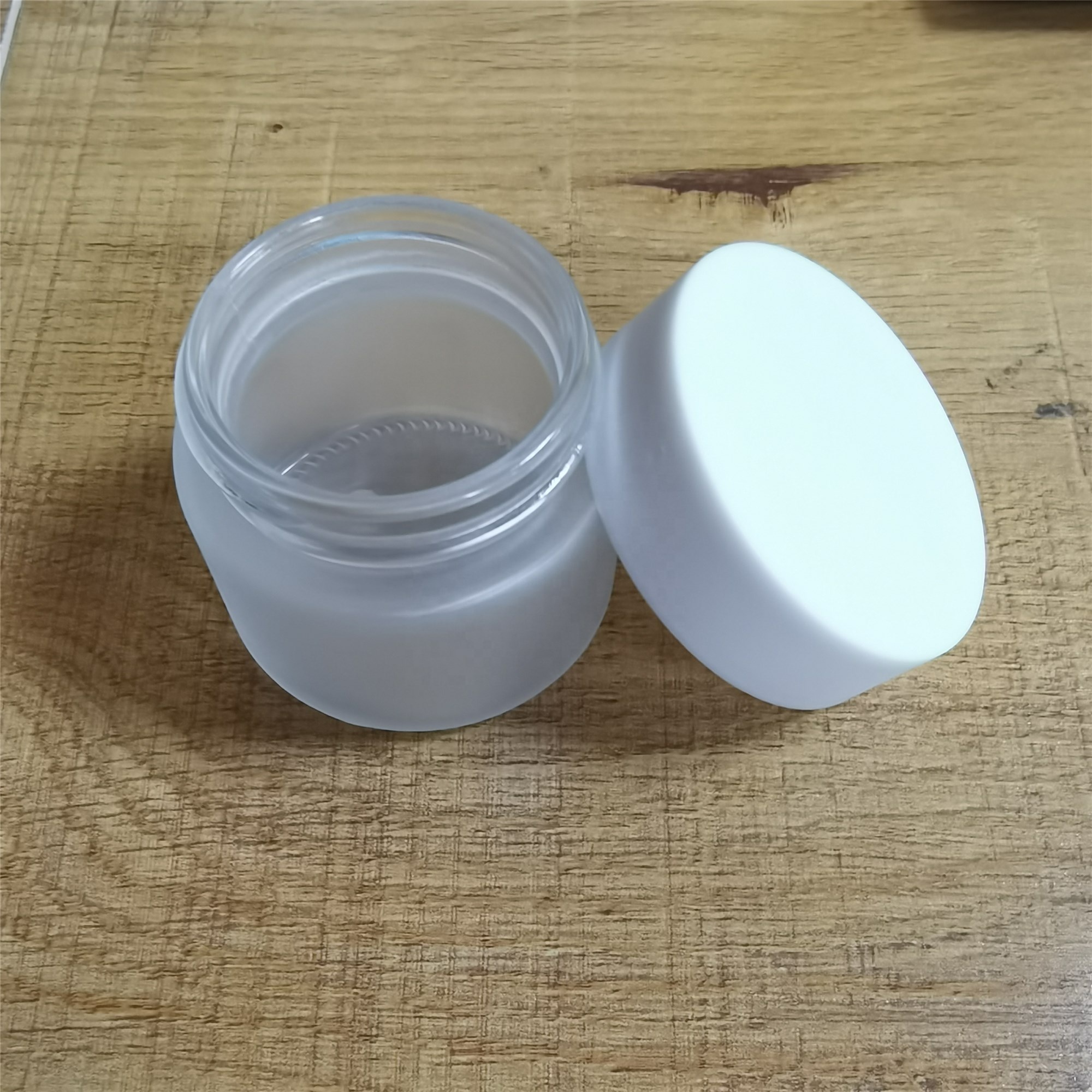 420 Focus Frosted Child Resistant Glass Jar With CR White Lid- 2 oz