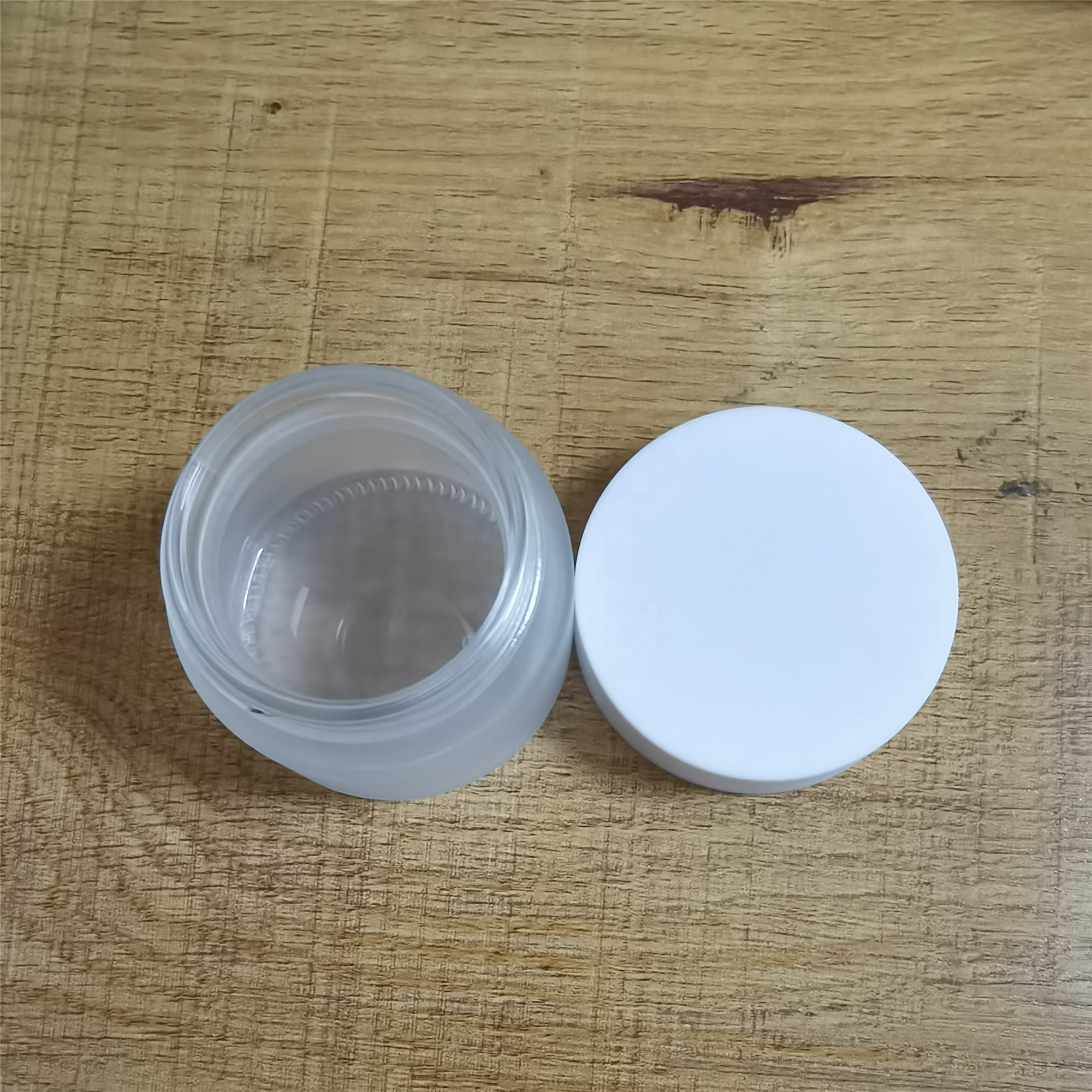 420 Focus Frosted Child Resistant Glass Jar With CR White Lid- 2 oz