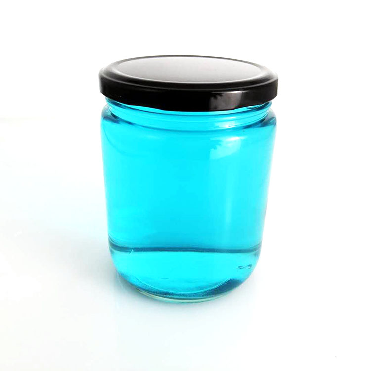 420ml 450ml 500ml wide mouth round pindakaas honey coconut oil food storage packaging glass jar