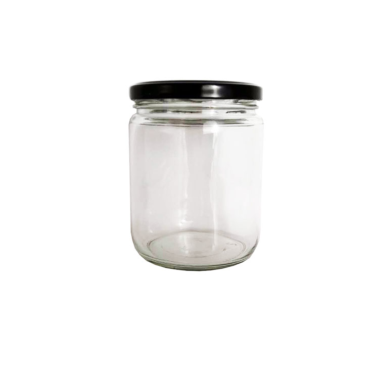 420ml 450ml 500ml wide mouth round pindakaas honey coconut oil food storage packaging glass jar