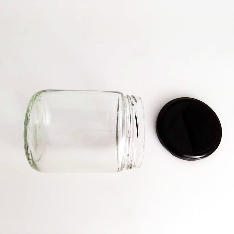 420ml 450ml 500ml wide mouth round pindakaas honey coconut oil food storage packaging glass jar