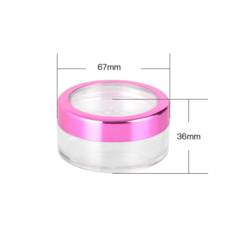 42g empty clear loose powder with sifters loose setting powder face powder cream container for make up